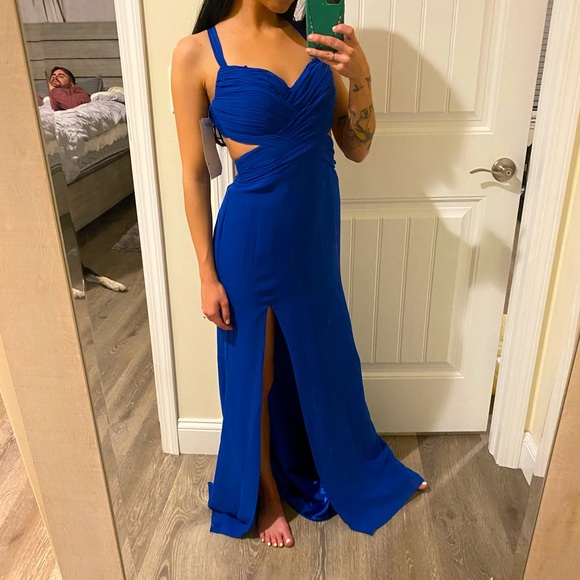 NWT ROYAL BLUE GOWN SIZE 2 will fit a 00-0 & 2 - Picture 3 of 13